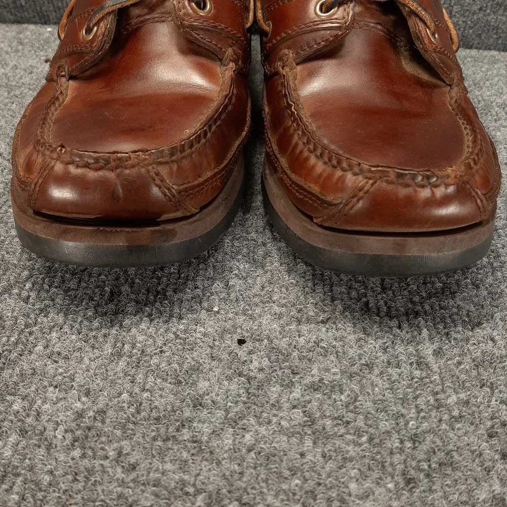 Timberland Men's Brown Leather Slip on Moccasins Boat Shoes Size 7.5 M 71026